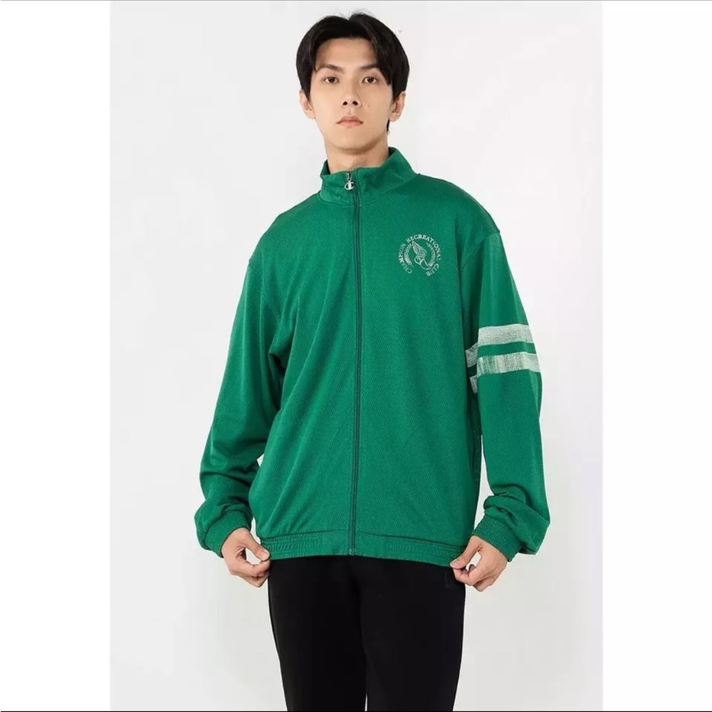 Champion Jacket Men's Large Game Day Attack Logo Mesh Full Zip Track